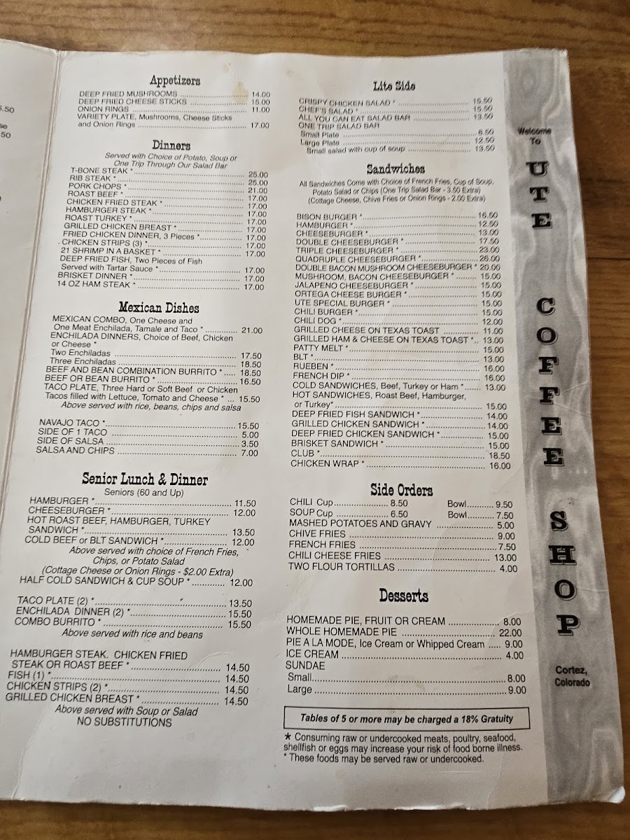 Ute Coffee Shop Menu - Image 3